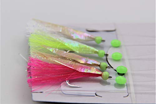 Hayabusa S-507E-14 Mix-Flasher & Mackerel Fish Skin Aurora Finish 4-hook Sabiki
