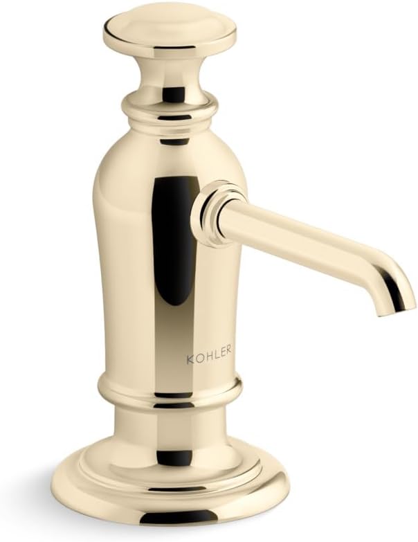 Kohler K-35729-AF Artifacts Soap/Lotion Dispenser, Vibrant French Gold