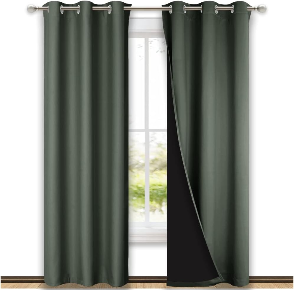 NICETOWN Blackout Window Curtain Short, 55W x 68L, Sold Individually, Royal Purple Color, Home Fashion Thermal Insulated Room Darkening Drapery for Bedroom