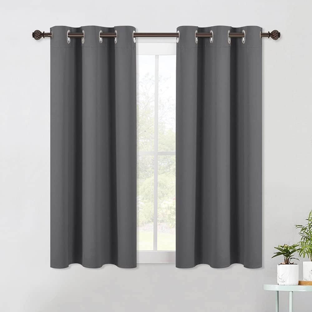 NICETOWN Room Darkening Curtains & Drapes for Room Divider - Grommet Thermal Curtains Light & Sound Reducing Window Treatments for Living Room (W66 x L102, Biscotti Beige, 1 Pair)