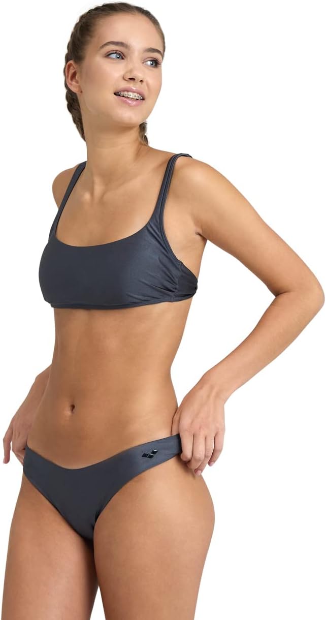 Arena Women's Standard Shila Bralette Bikini, Asphalt, XX-Large, Asphalt, XXL