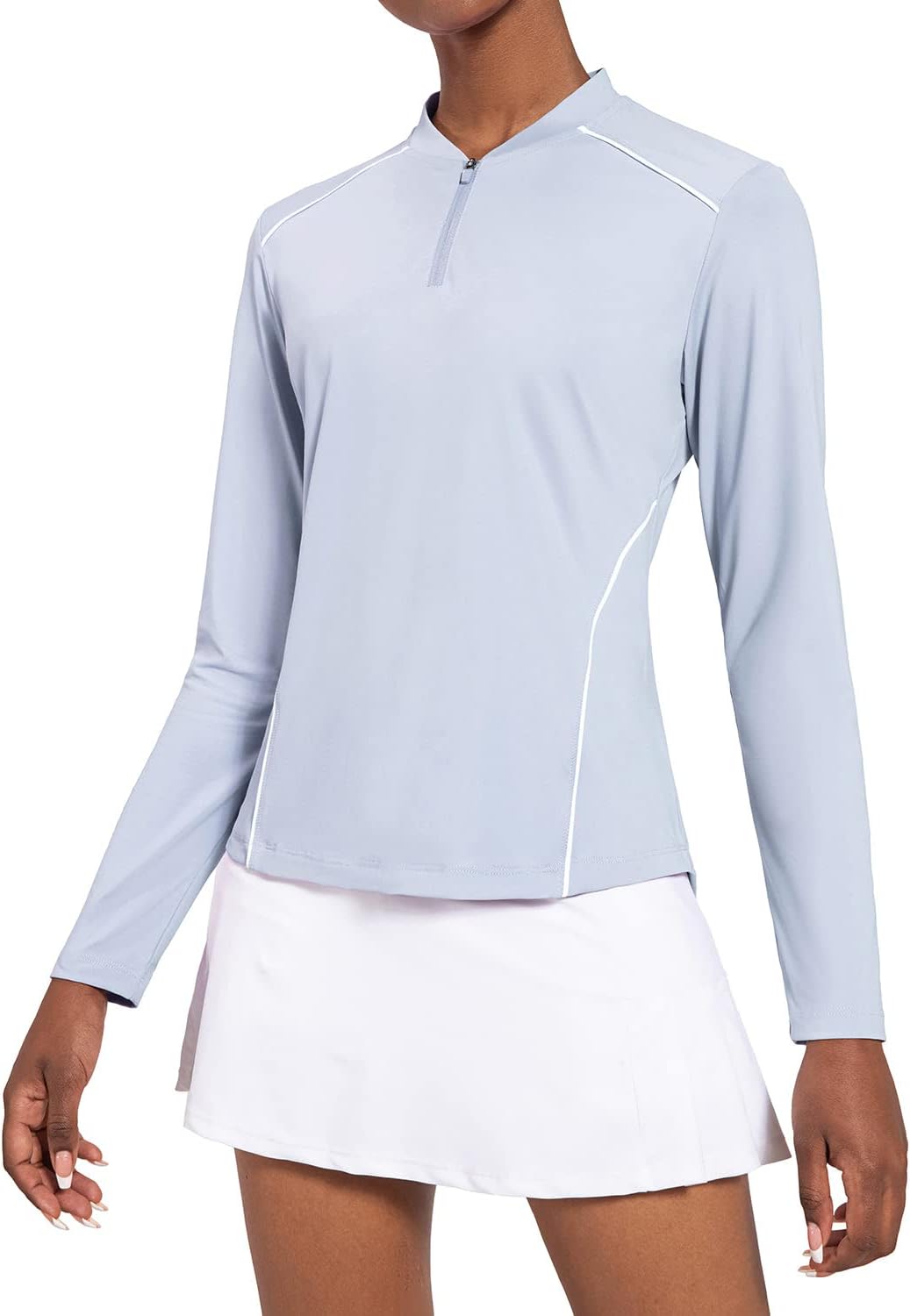 BALEAF Women's Golf Shirt Long Sleeve Tennis Moisture Wicking Shirt 1/4 Zip UPF50+ Sun Protection Athletic Tops