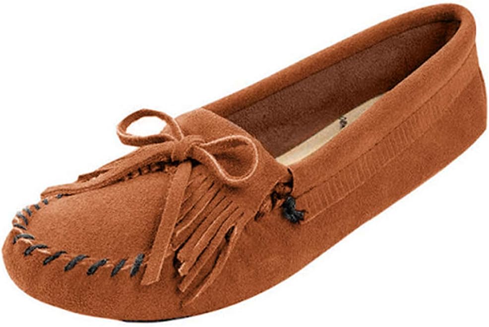 Minnetonka Women's Kilty Suede Softsole Moccasin