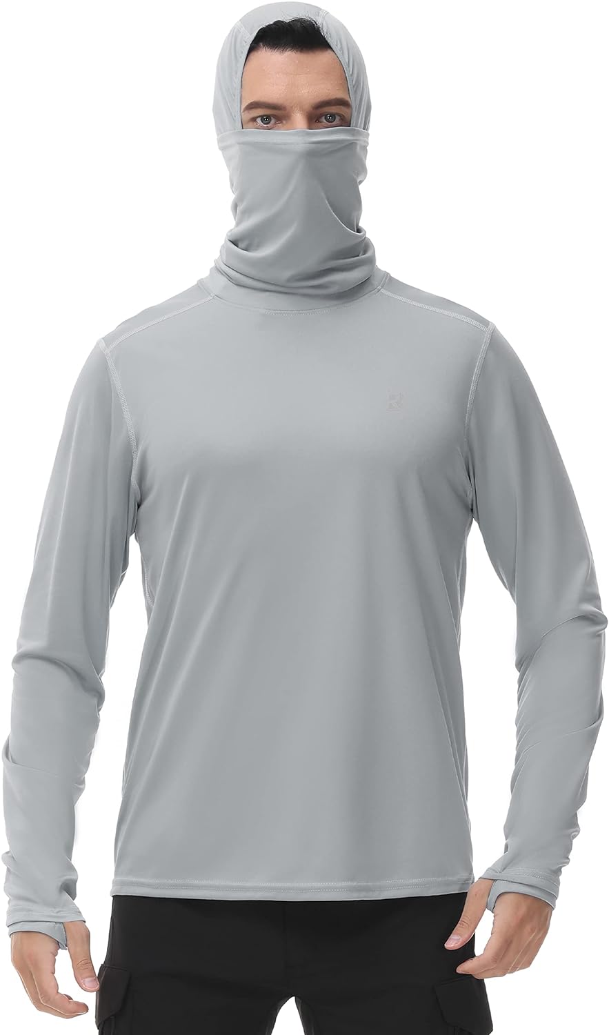 Roadbox UPF 50+ - Camisetas de pesca para hombres, de manga larga, con protección solar, UV, ligeras, para uso en exteriores, senderismo