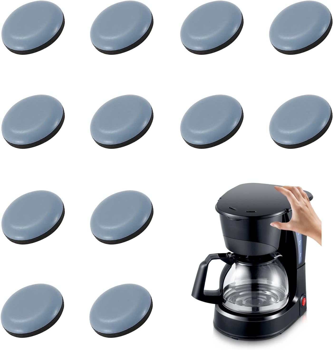 12Pcs Kitchen Appliance Sliders Self Adhesive Appliance Sliders for Kitchen Appliances Sliders Small Appliance Slider for Blender Stand Mixer Coffee Makers Air Fryers Pressure Cooker Kitchen Must Have