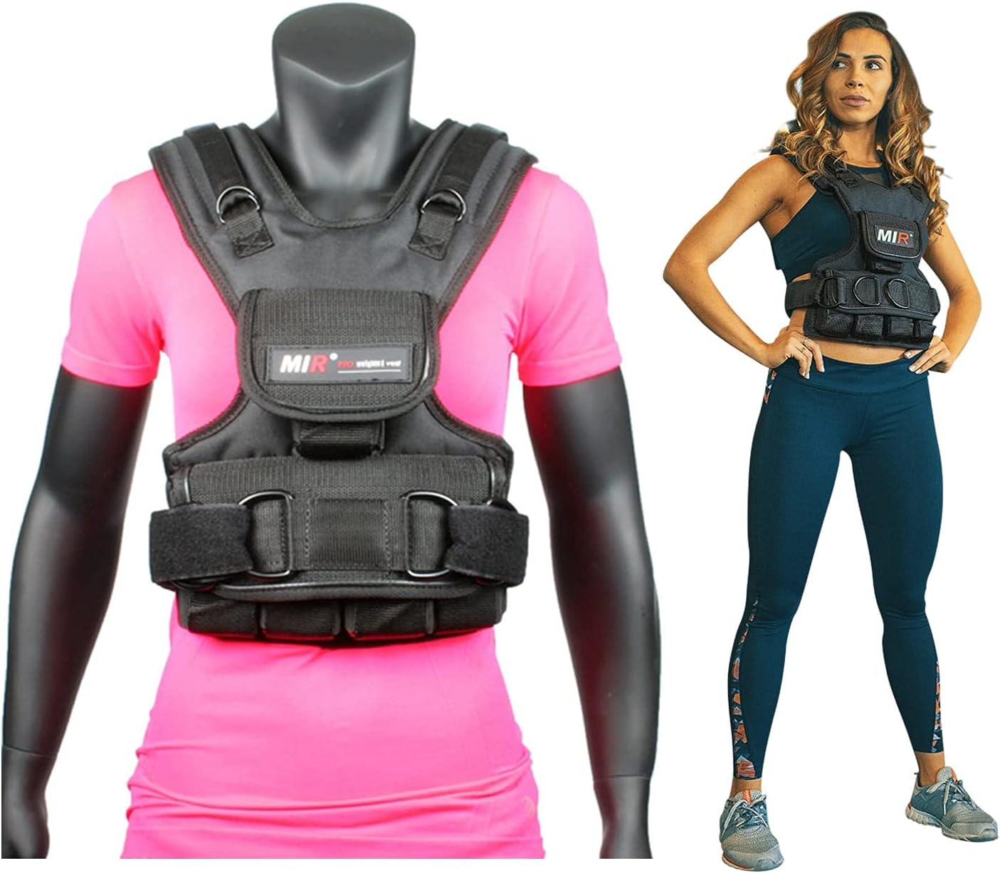 MiR Womens Weighted Vest 10lbs - 50lbs Solid Iron Weights