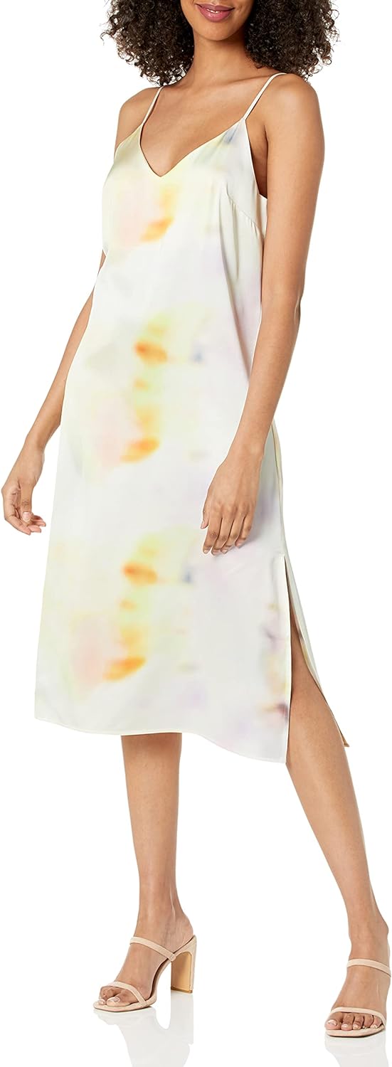 The Drop Women's Ana Silky V-Neck Midi Slip Dress