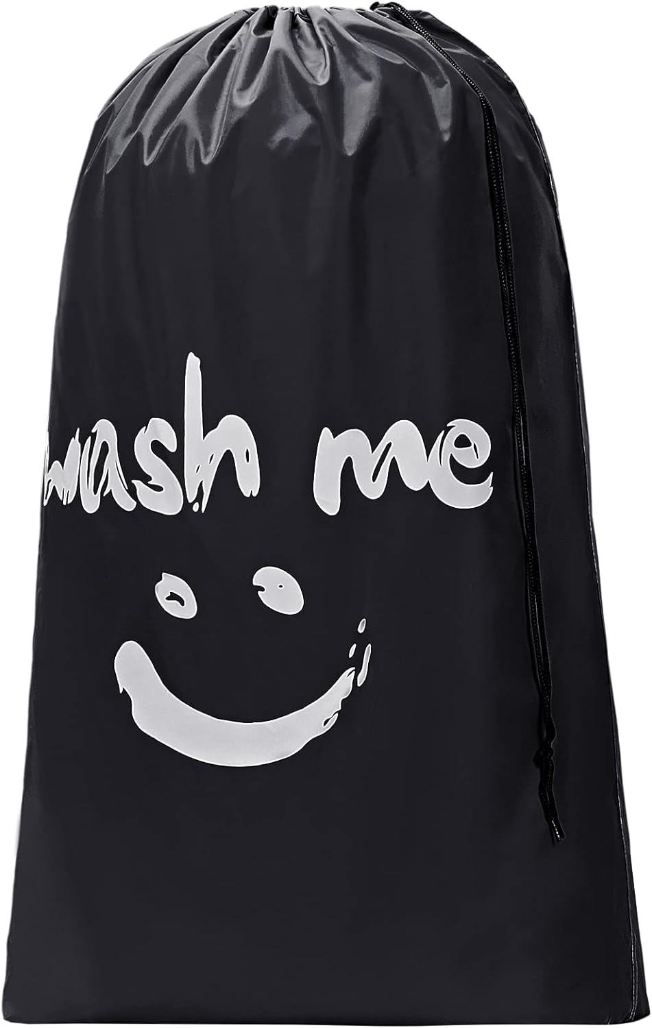 HOMEST XL Wash Me Travel Laundry Bag, Dirty Clothes Organizer Large Enough to Hold 4 Loads of Laundry Easy Fit a Laundry Hamper or Basket Black
