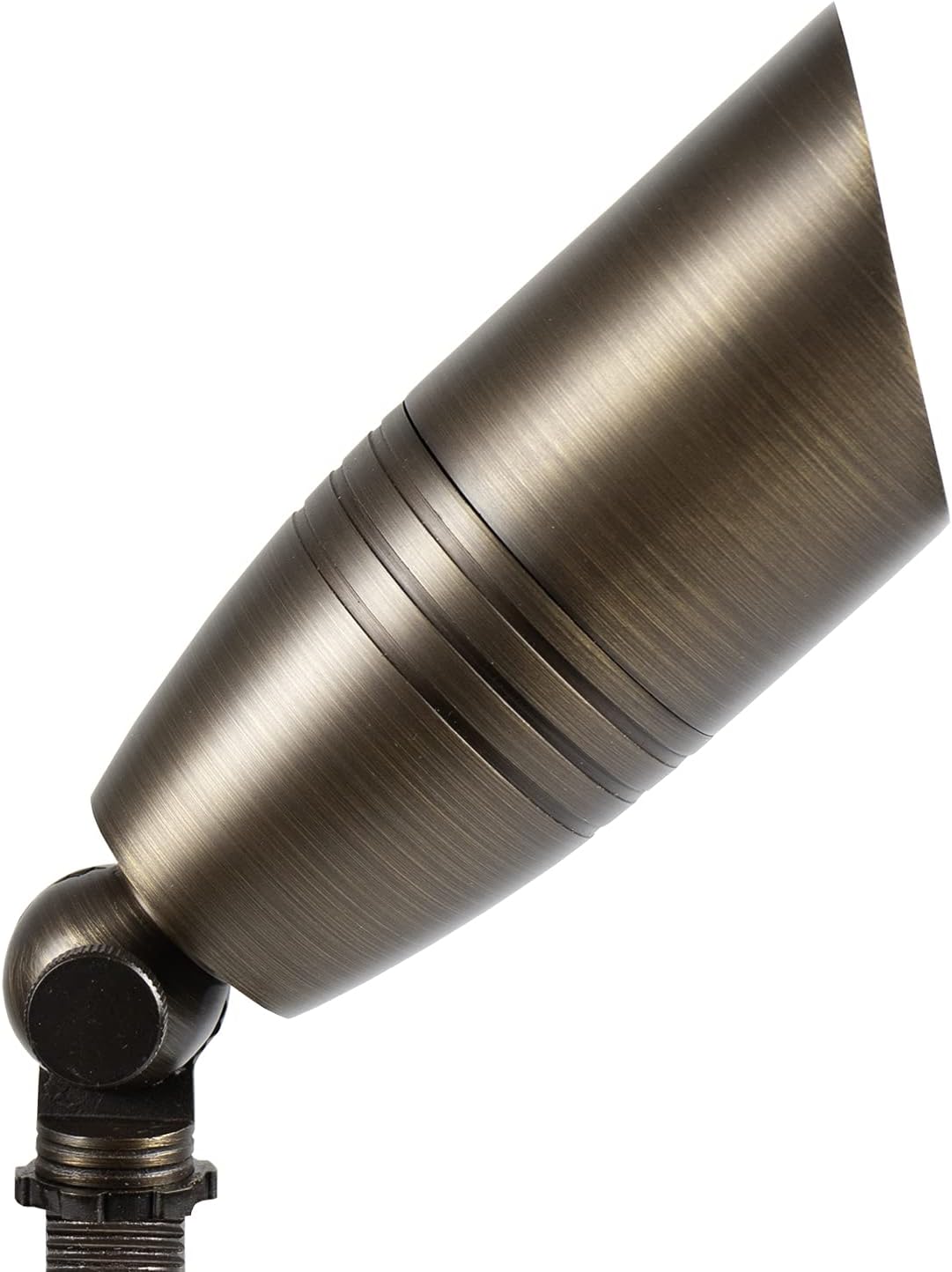 N/C Solid Brass Uplight Spotlight Fixture Landscape Outdoor Lighting Waterproof with Ground Spike Stand 12v Low Voltage (6 Pack)