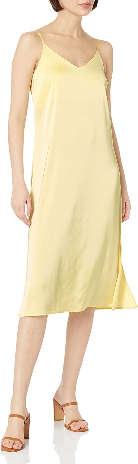 The Drop Women's Ana Silky V-Neck Midi Slip Dress