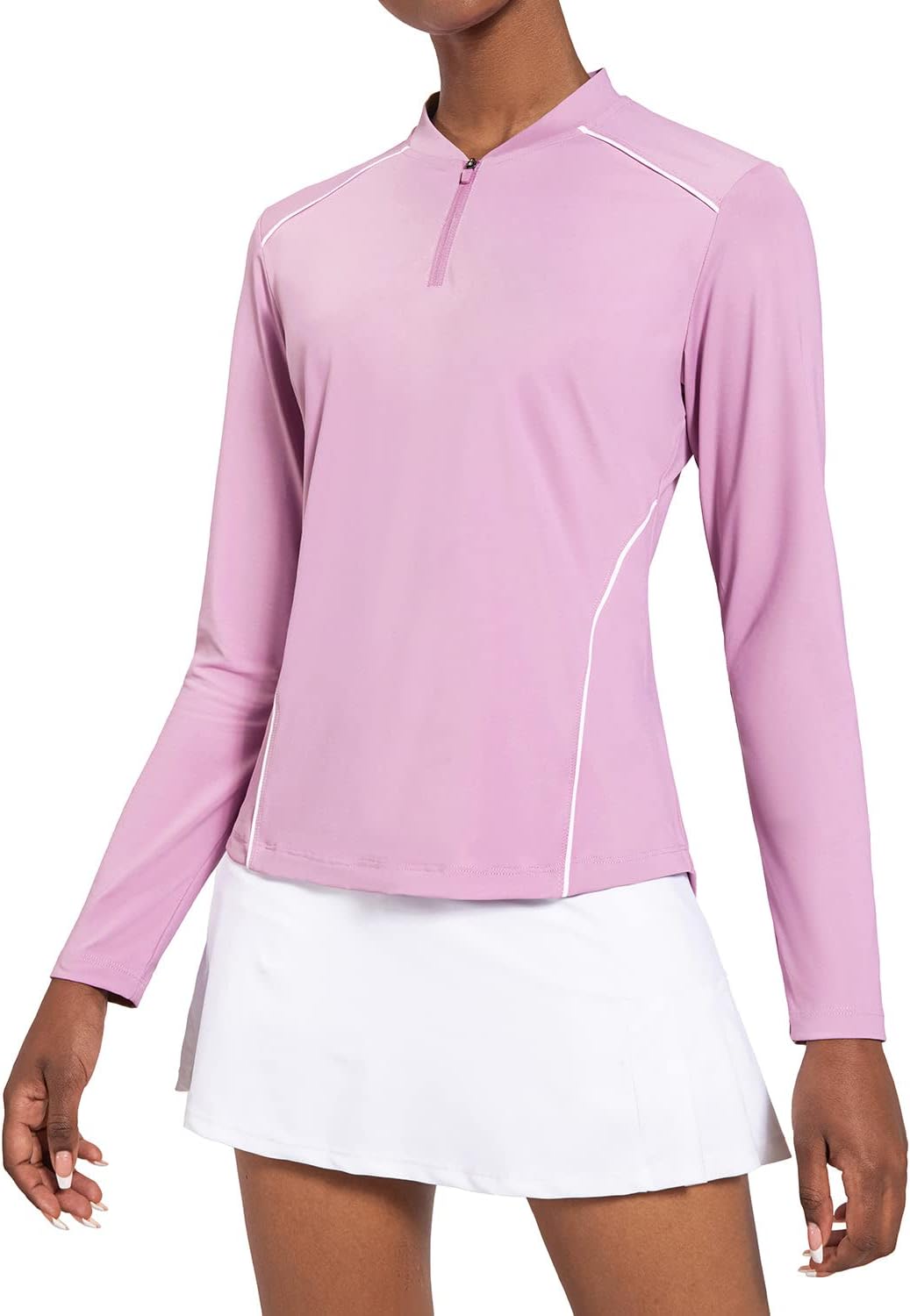 BALEAF Women's Golf Shirt Long Sleeve Tennis Moisture Wicking Shirt 1/4 Zip UPF50+ Sun Protection Athletic Tops