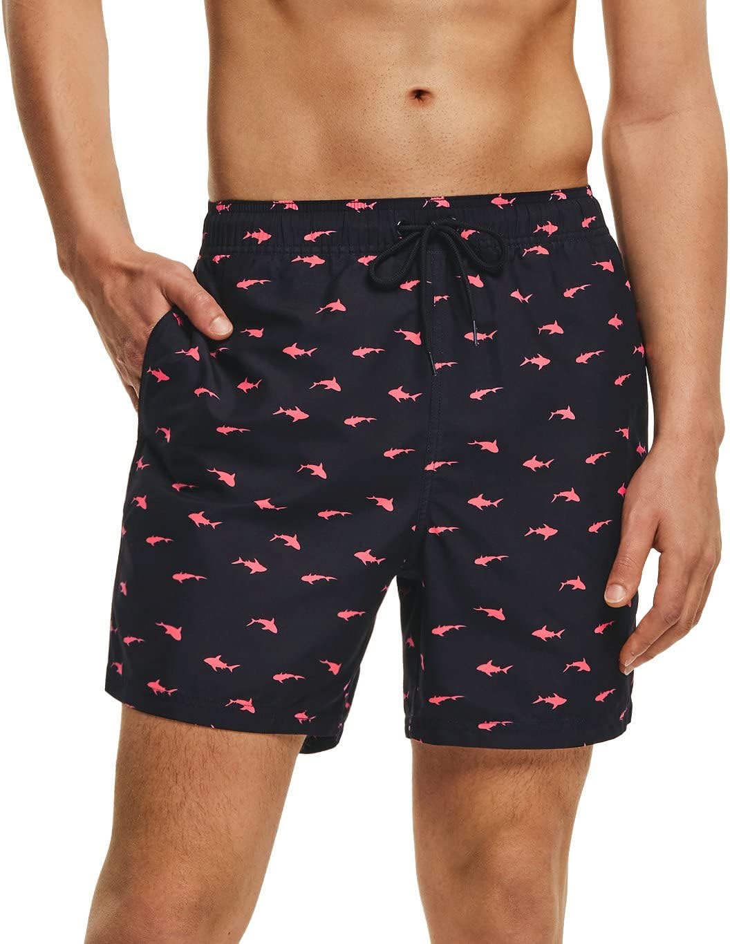 TSLA Men's Swim Trunks, Quick Dry Beach Swimming Board Shorts, Bathing Suits with Inner Mesh Lining and Pockets