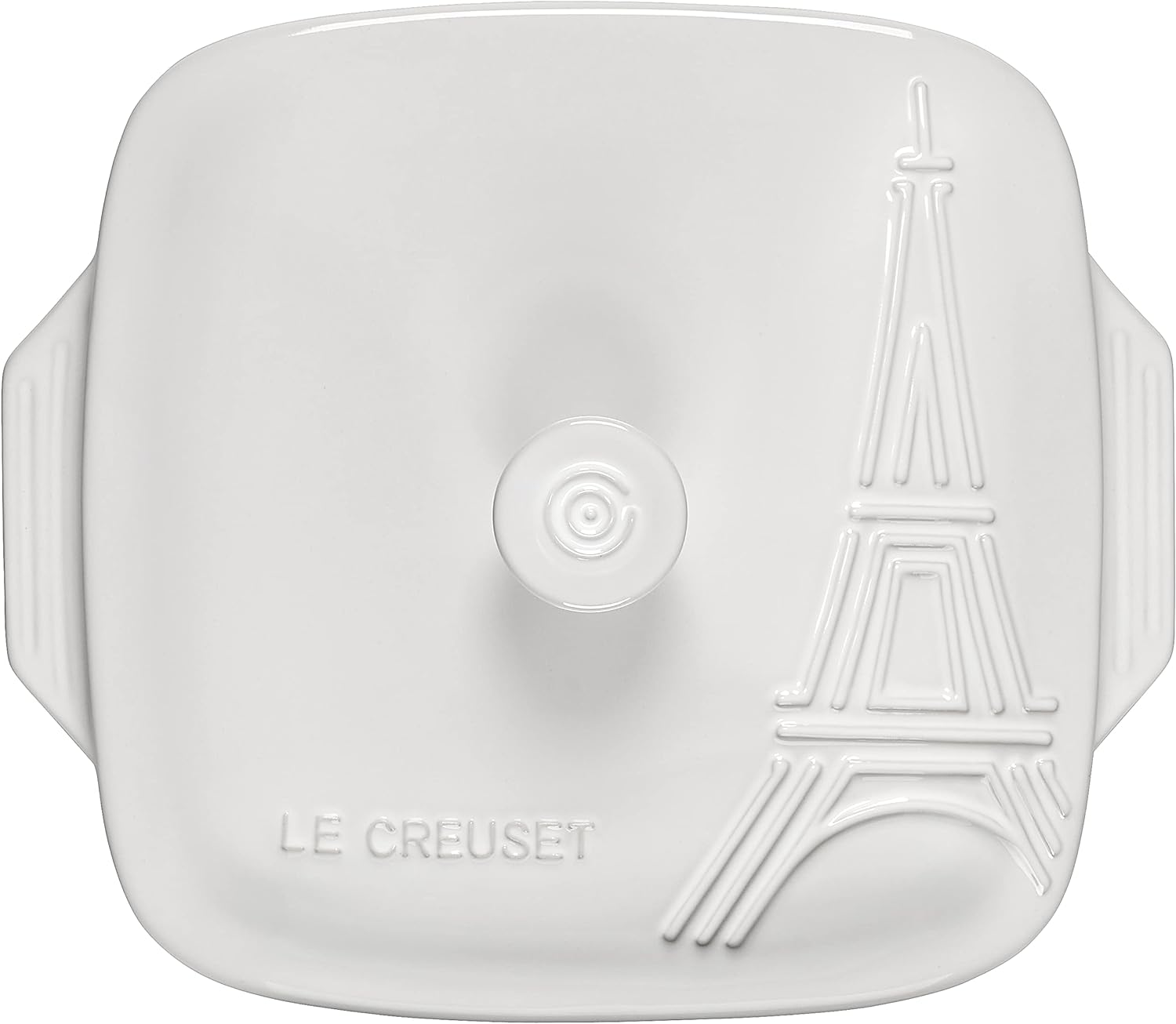 Le Creuset Eiffel Tower Stoneware Covered Square Casserole, 2.5 qt. (9"), White