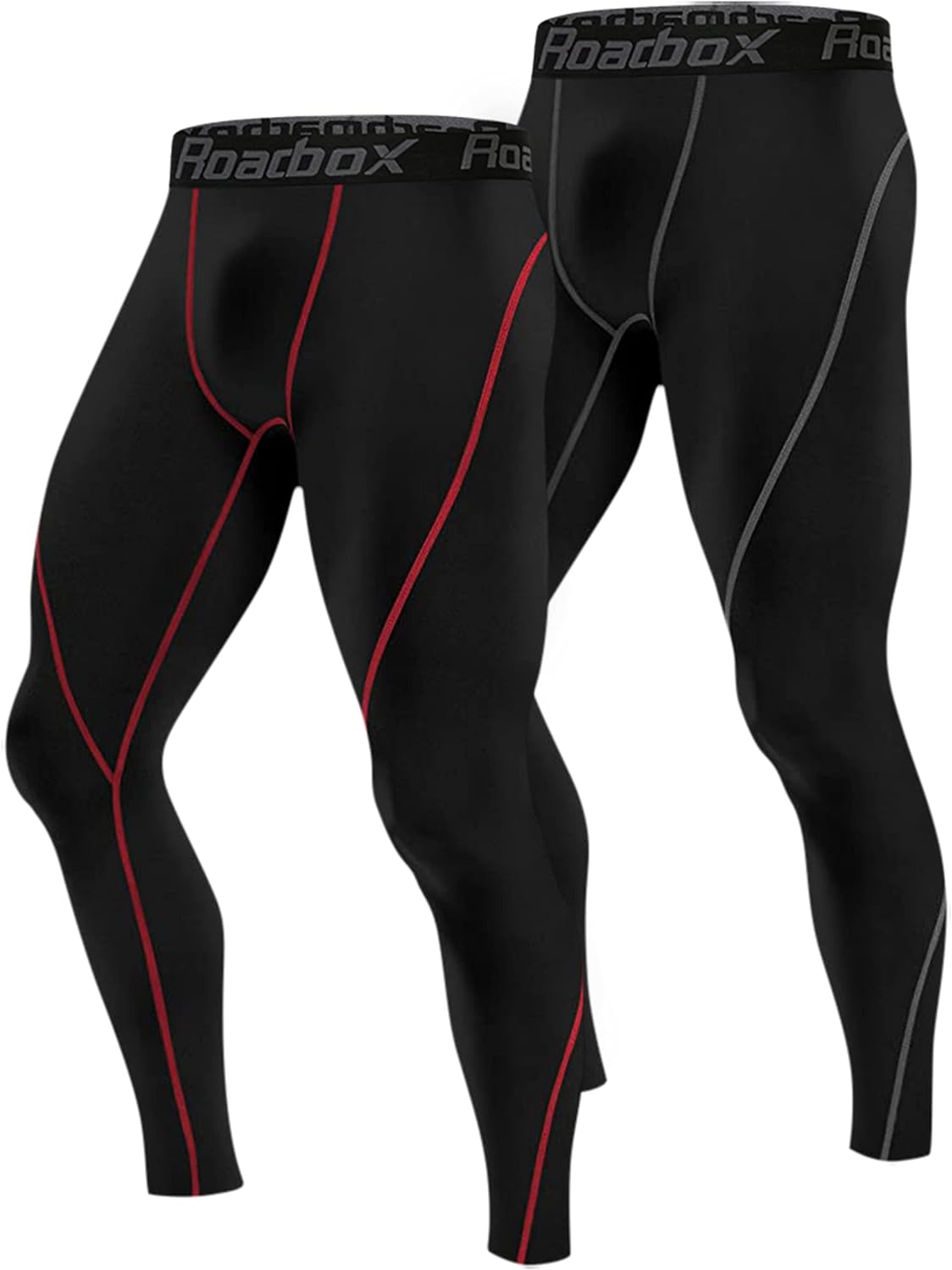 Roadbox Men's compression trousers, long running trousers, for sports, training, fitness, cycling, yoga, hiking, basketball