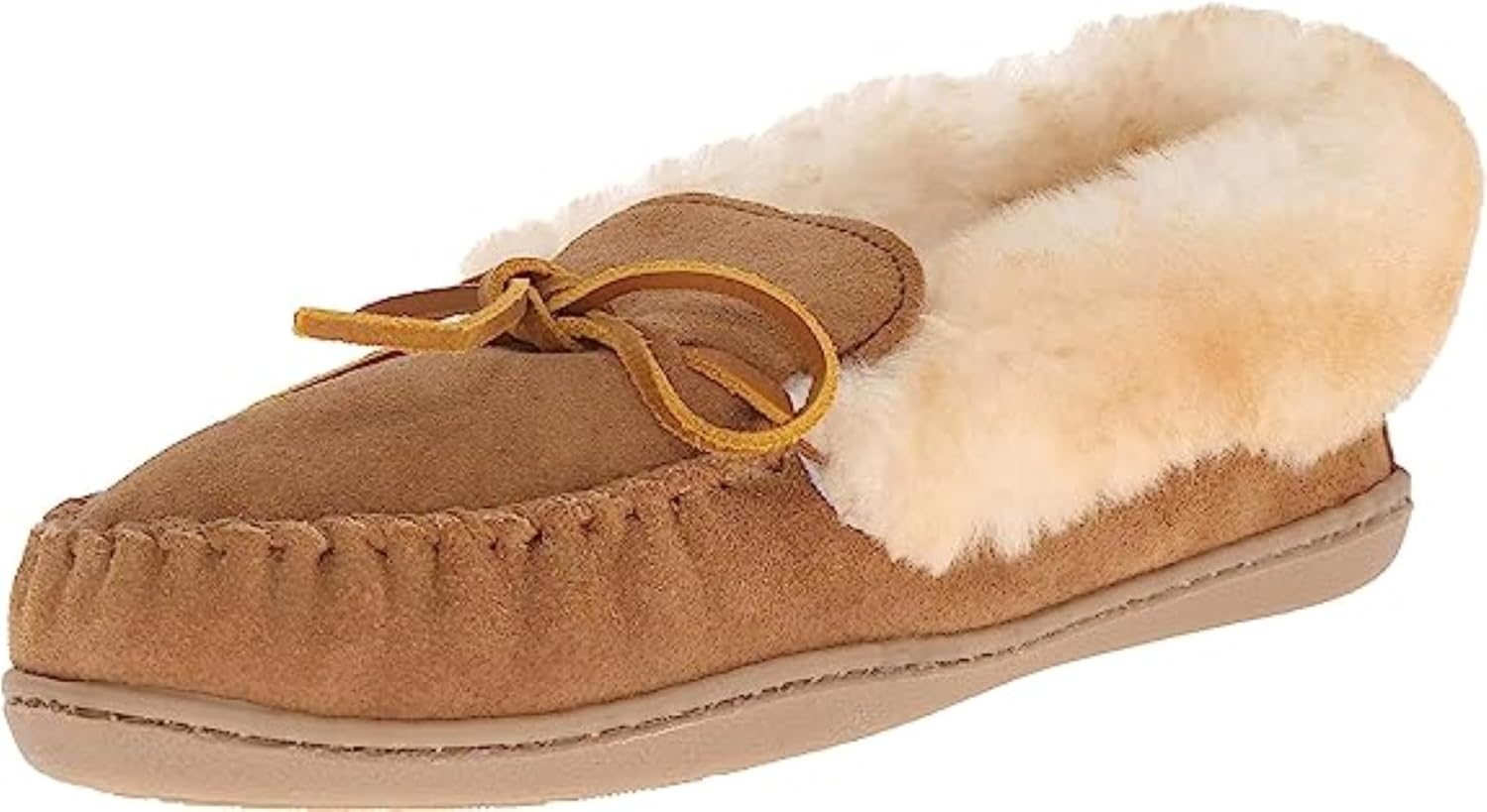 Minnetonka Women's Alpine Sheepskin Moc Low-Top Slippers, Black, 3 UK