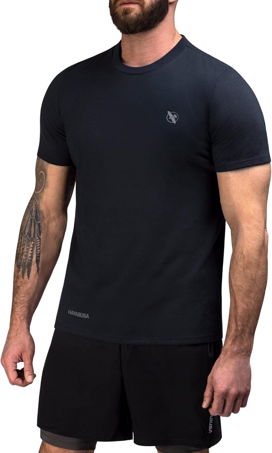 Hayabusa Men's Essential T-Shirt - Logo Graphic, Cotton Blend, Athletic Cut