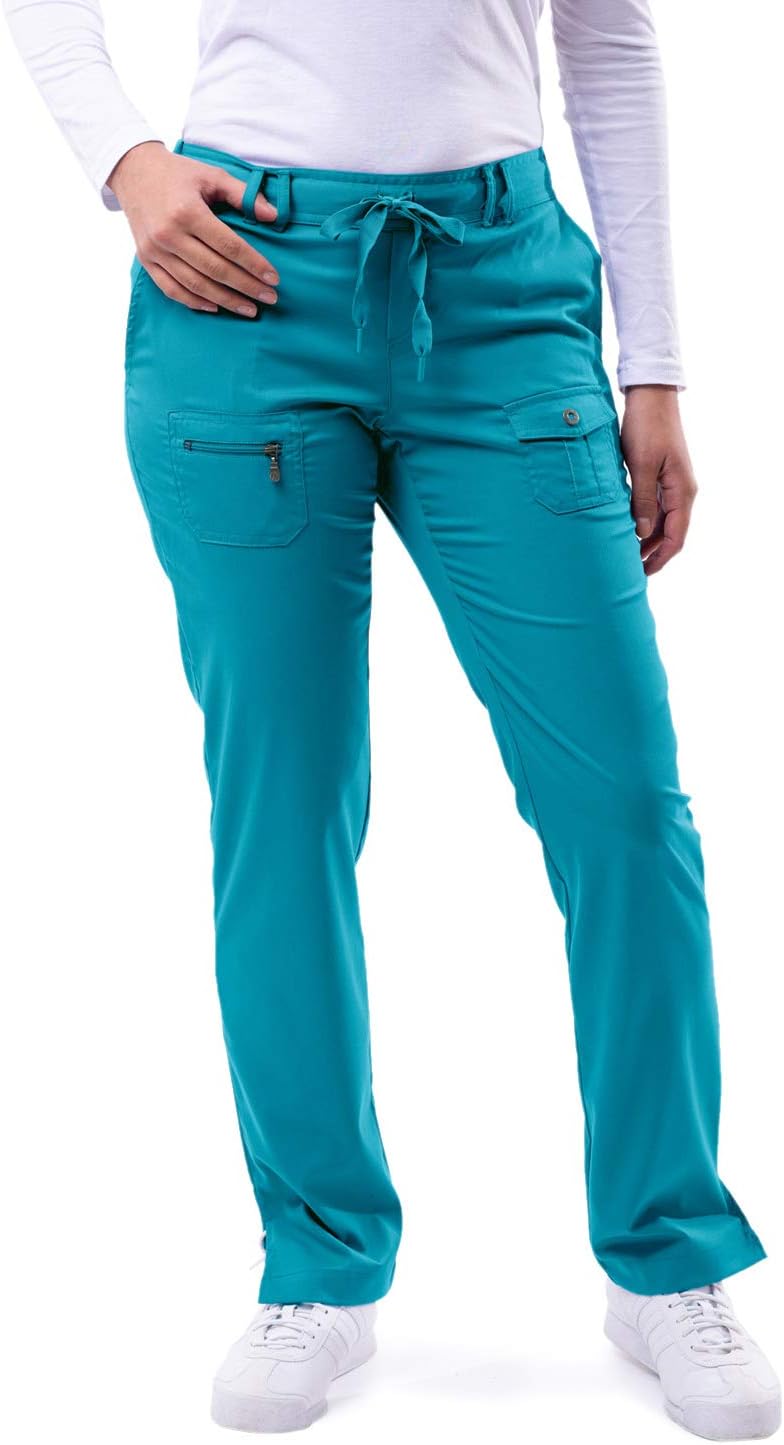 Adar Pro Scrubs for Women - Skinny Leg Yoga Scrub Pants