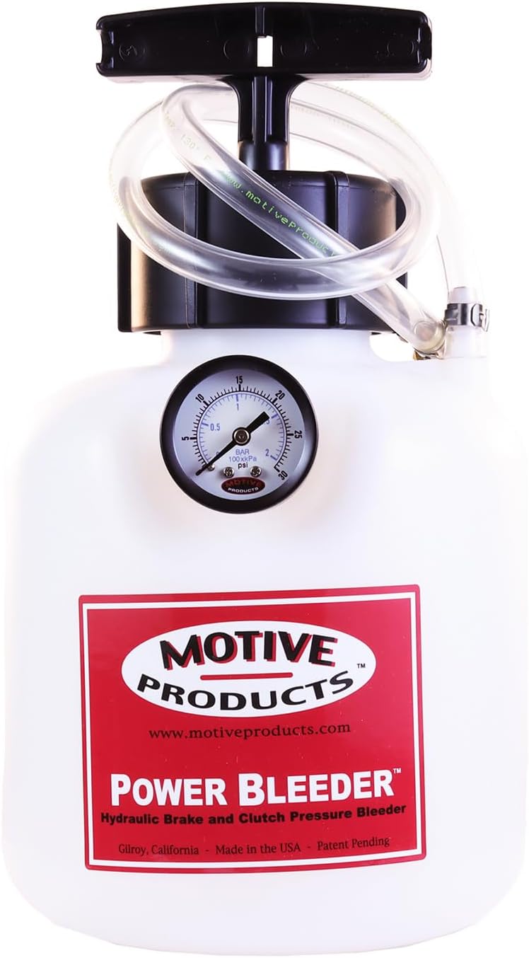 Motive Products 0260 XLT Power Bleeder 2-Quart Tank with Hose, Adapters, and Quick-Release Connecters, Universal Kit fits Most Foreign and Domestic Vehicles