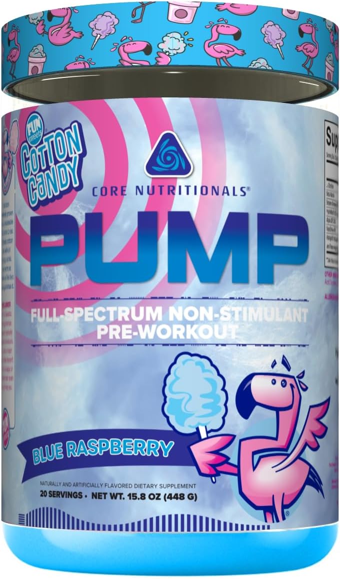 Core Nutritionals Pump Full-Spectrum Non-Stimulant Pre-Workout, with N03T Nitrate, Peak02, Alpha GPC, for Maximum Pump, Strength, and Performance 20 Servings (Watermelon Lemonade)