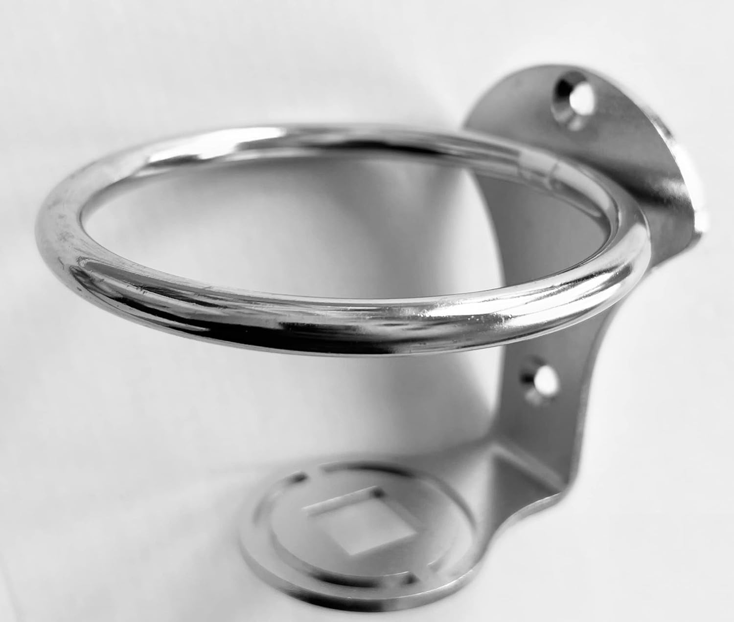Marine Grade Stainless Wall Mounted Marine Cup Drink Holders - Closed Ring