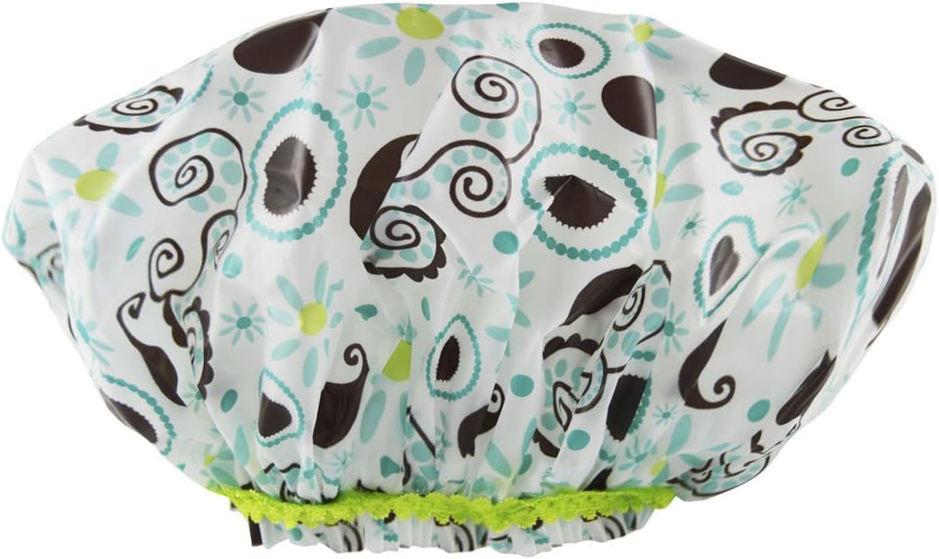 Reusable Vinyl Shower Cap & Bath Cap, Frosted PEVA Elastic Stretch Hem. Multi-Use Waterproof Stretchy Hair Cap for all Hair Lengths - Be A Fineapple Shower Cap for Women