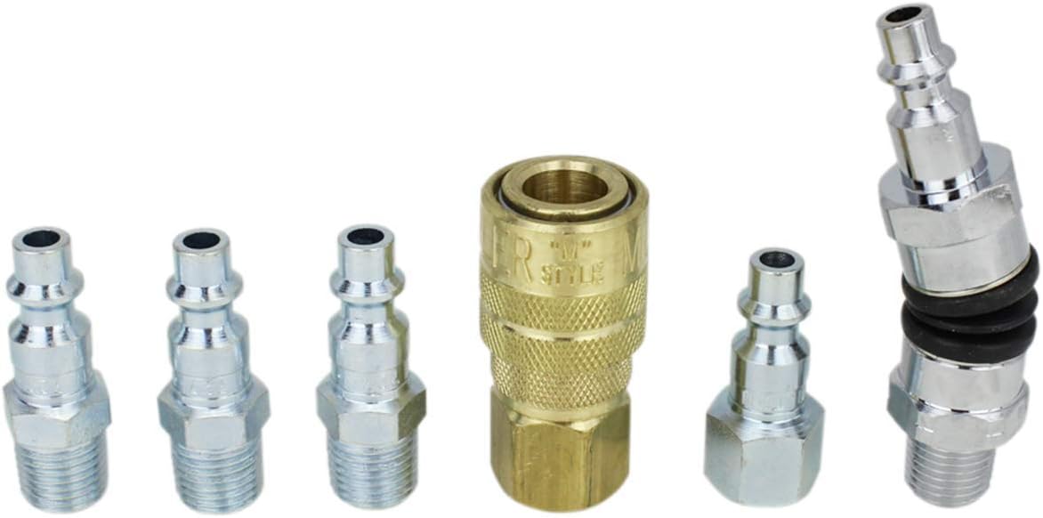 Milton S-218 1/4" M Style Swivel Coupler and Plug Kit - 6 Piece
