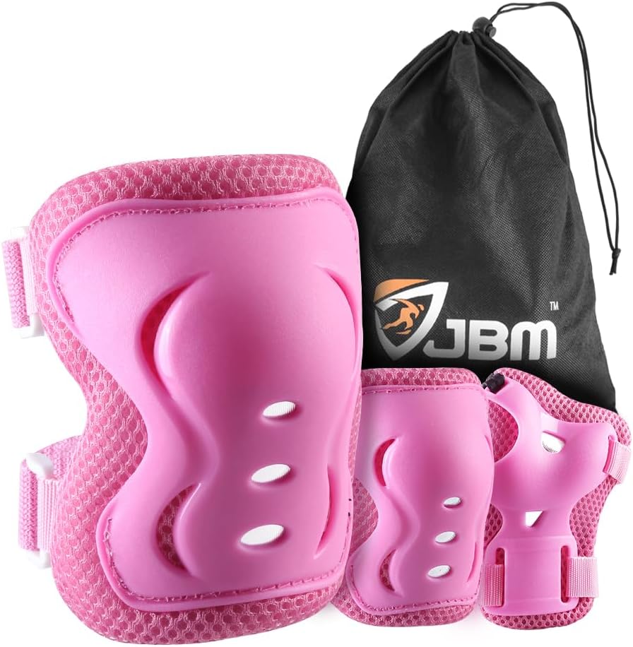 JBM Kids & Adult Knee Pads, Elbow Pads and Wrist Guards Protective Gear for Skateboarding, Scootering, Inline Roller Skating & Biking