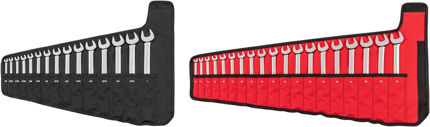 TEKTON Stubby and Standard Length Combination Wrench Set with Modular Slotted Organizer, 50-Piece (1/4-3/4 in., 6-19 mm) | WCB95901
