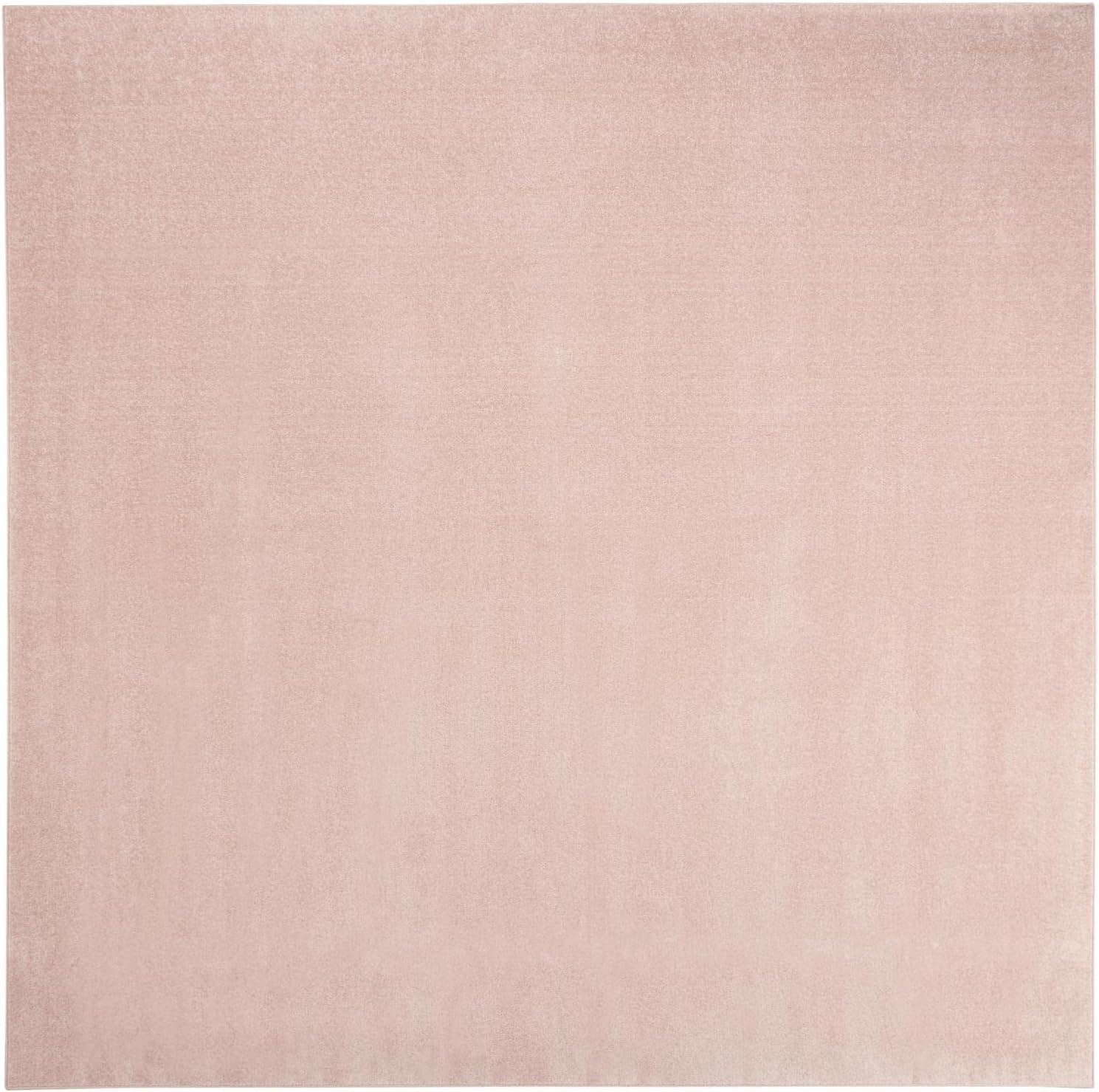 Nourison Essentials Indoor/Outdoor Pink 9' x Square Area Rug, Easy Cleaning, Non Shedding, Bed Room, Living Room, Dining Room, Backyard, Deck, Patio (9 Square)