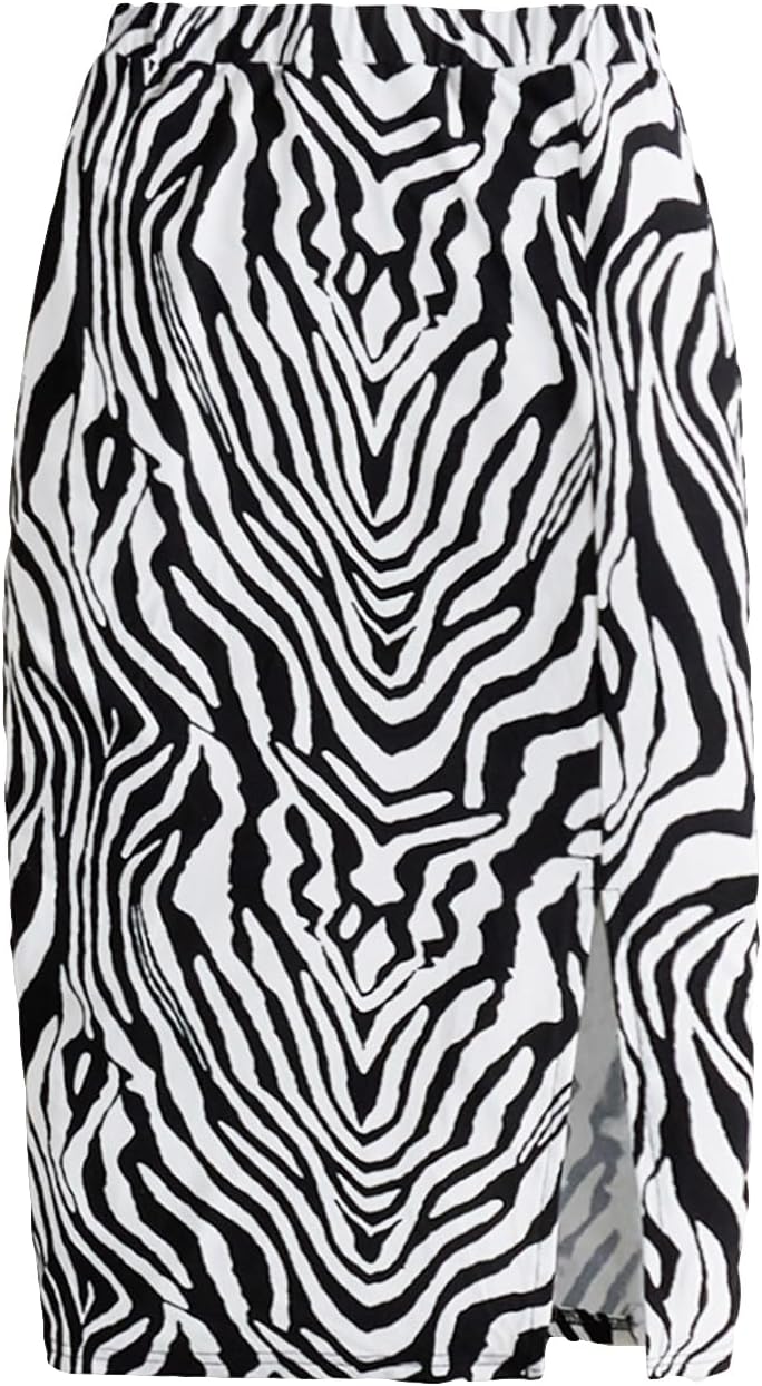 Milumia Girl's Casual High Waist Long Pencil Skirt Comfy Plain Straight Skirts