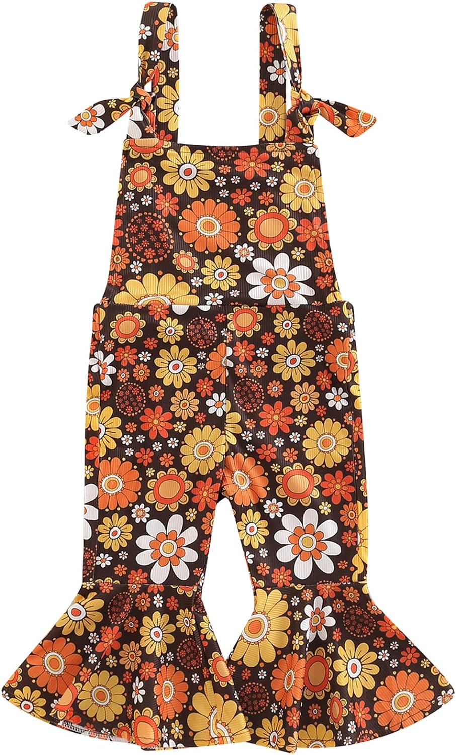 Mubineo Toddler Baby Girl Wide Leg Bib Overalls Pant Sleeveless Romper Jumpsuit One Piece Outfit