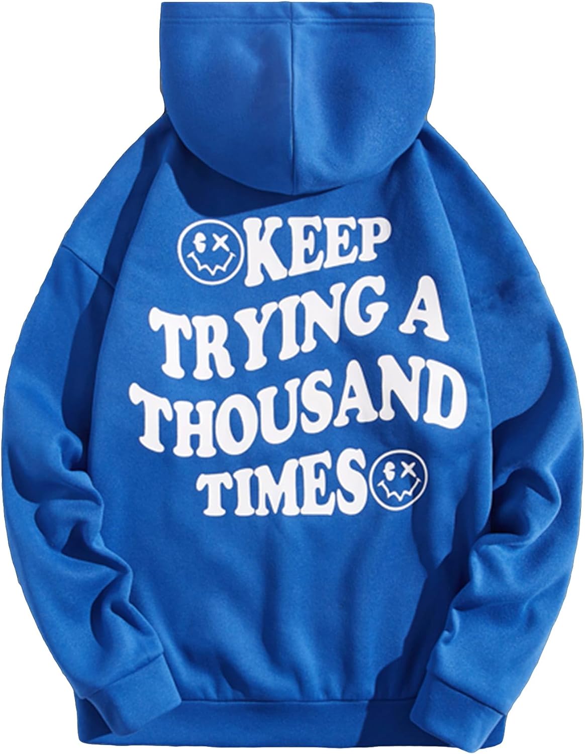 Floerns Men's Graphic Print Long Sleeve Drawstring Hoodie Pullover Sweatshirt