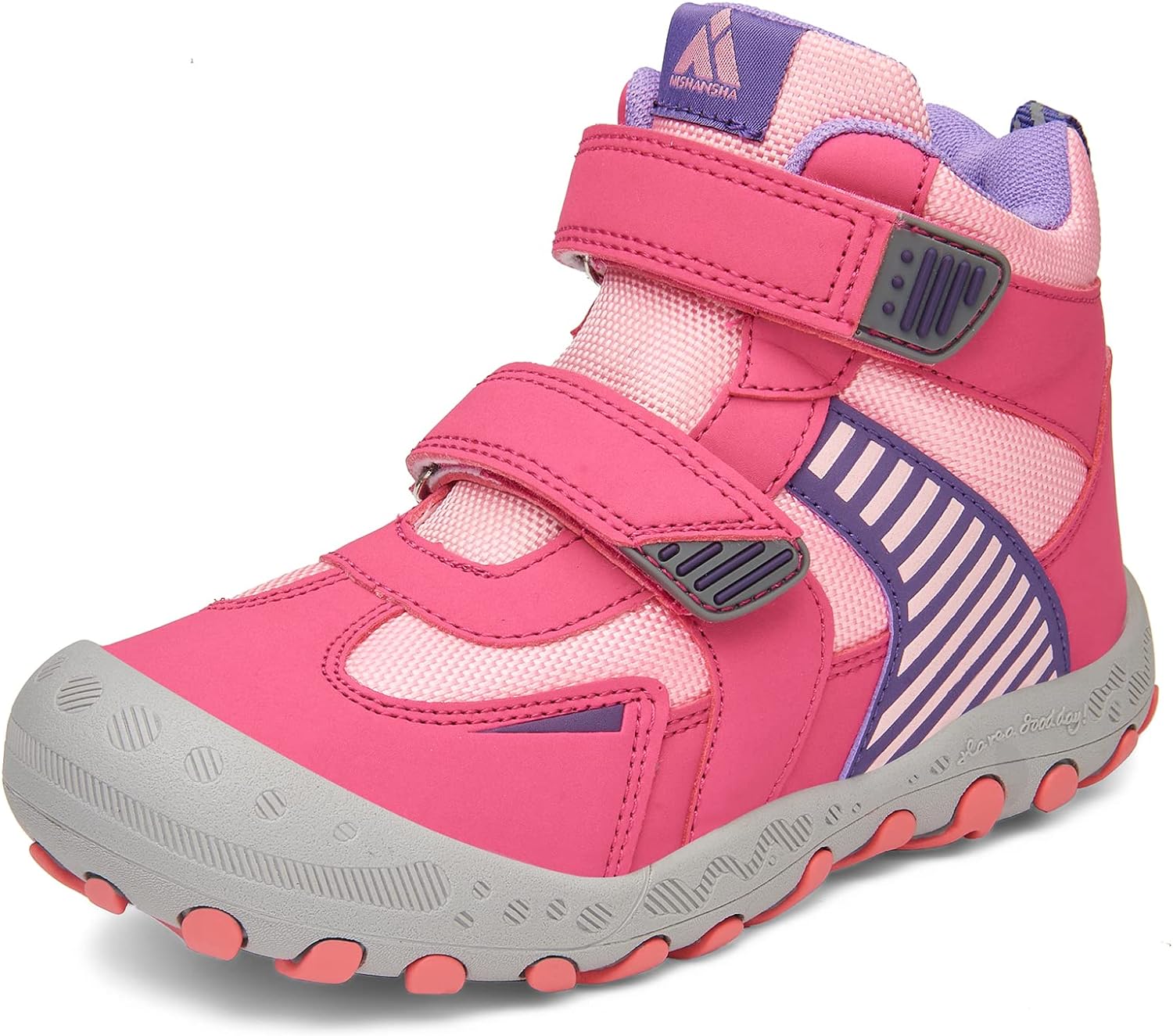 Mishansha Kids Hiking Boots Safe Boys Girls Hiking Shoes Outdoor Trekking Walking Ankle Booties