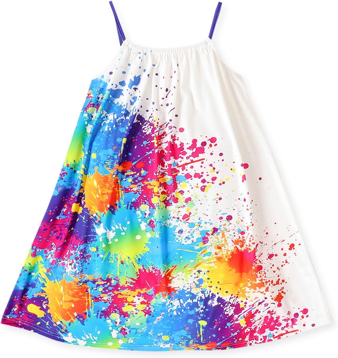 PATPAT Girl Summer Cami Dress Sleeveless Tank Floral Casual Spaghetti Strap Cool Beach Sundress