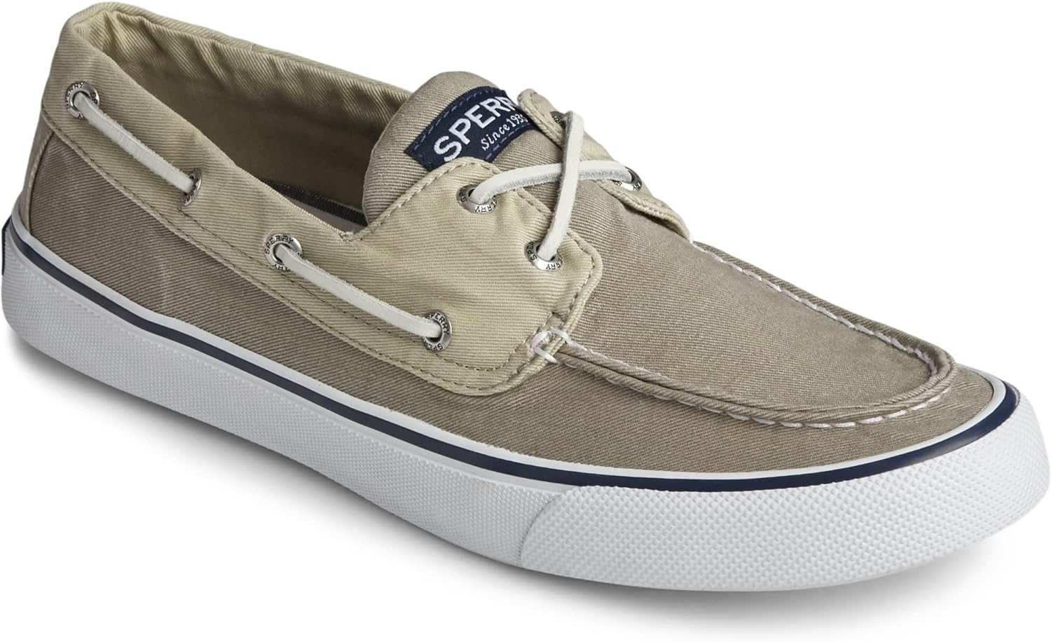 Men's Sperry, Bahama II Boat Shoe, Sw Oyster/Khaki, 11 Wide