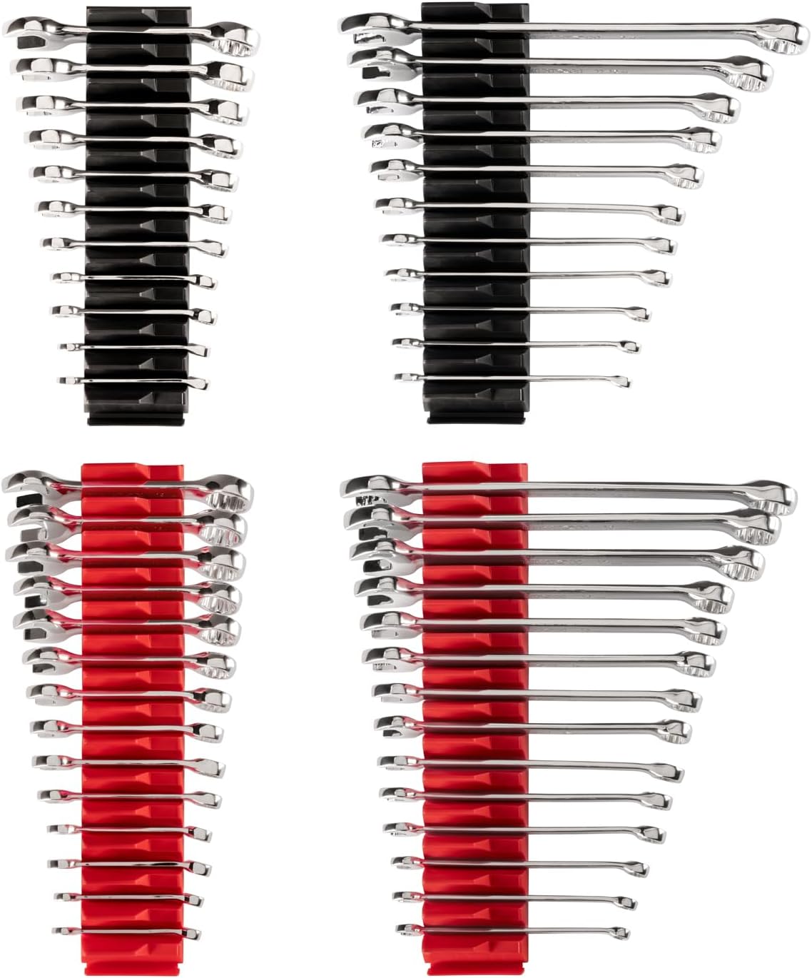 TEKTON Stubby and Standard Length Combination Wrench Set with Modular Slotted Organizer, 50-Piece (1/4-3/4 in., 6-19 mm) | WCB95901