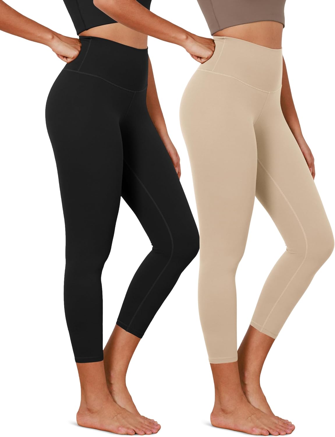 ODODOS Women's High Waisted Pattern Pocket Full-Length Yoga Leggings