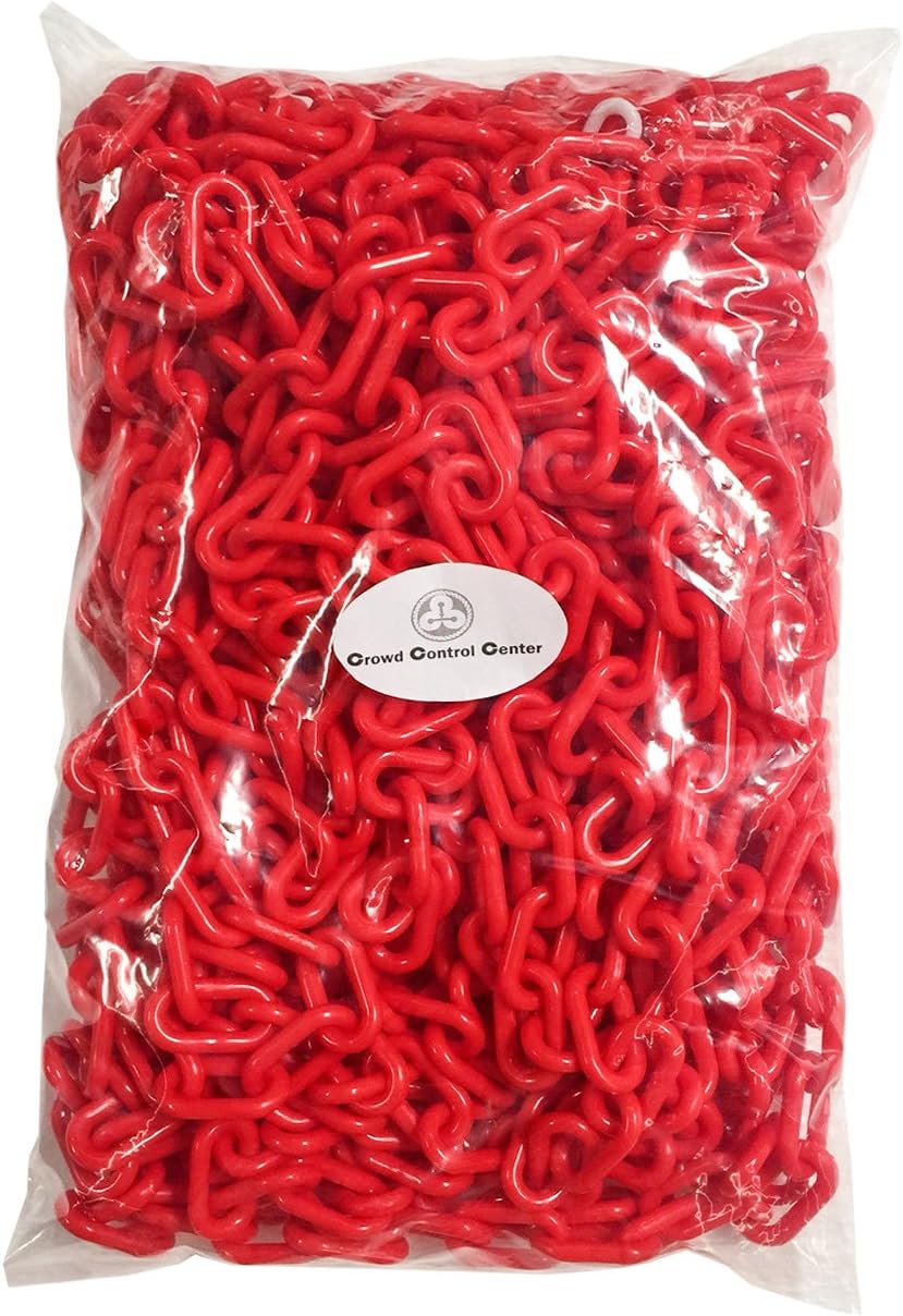 Plastic Decorative Safety Security Chain, Crowd Control Center (50', Black)