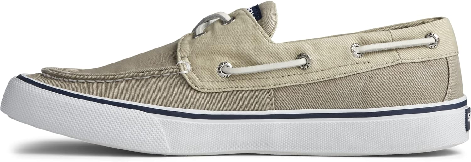 Men's Sperry, Bahama II Boat Shoe, Sw Oyster/Khaki, 11 Wide