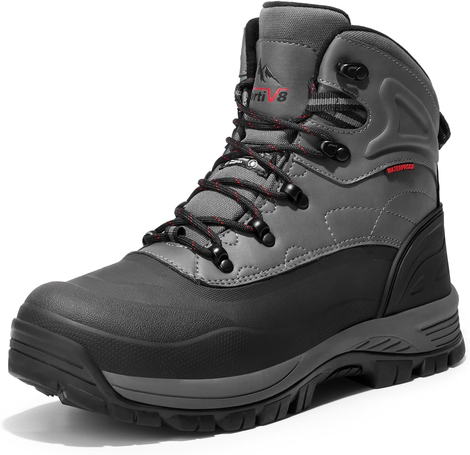 NORTIV 8 Men's Insulated Waterproof Winter Snow Boots