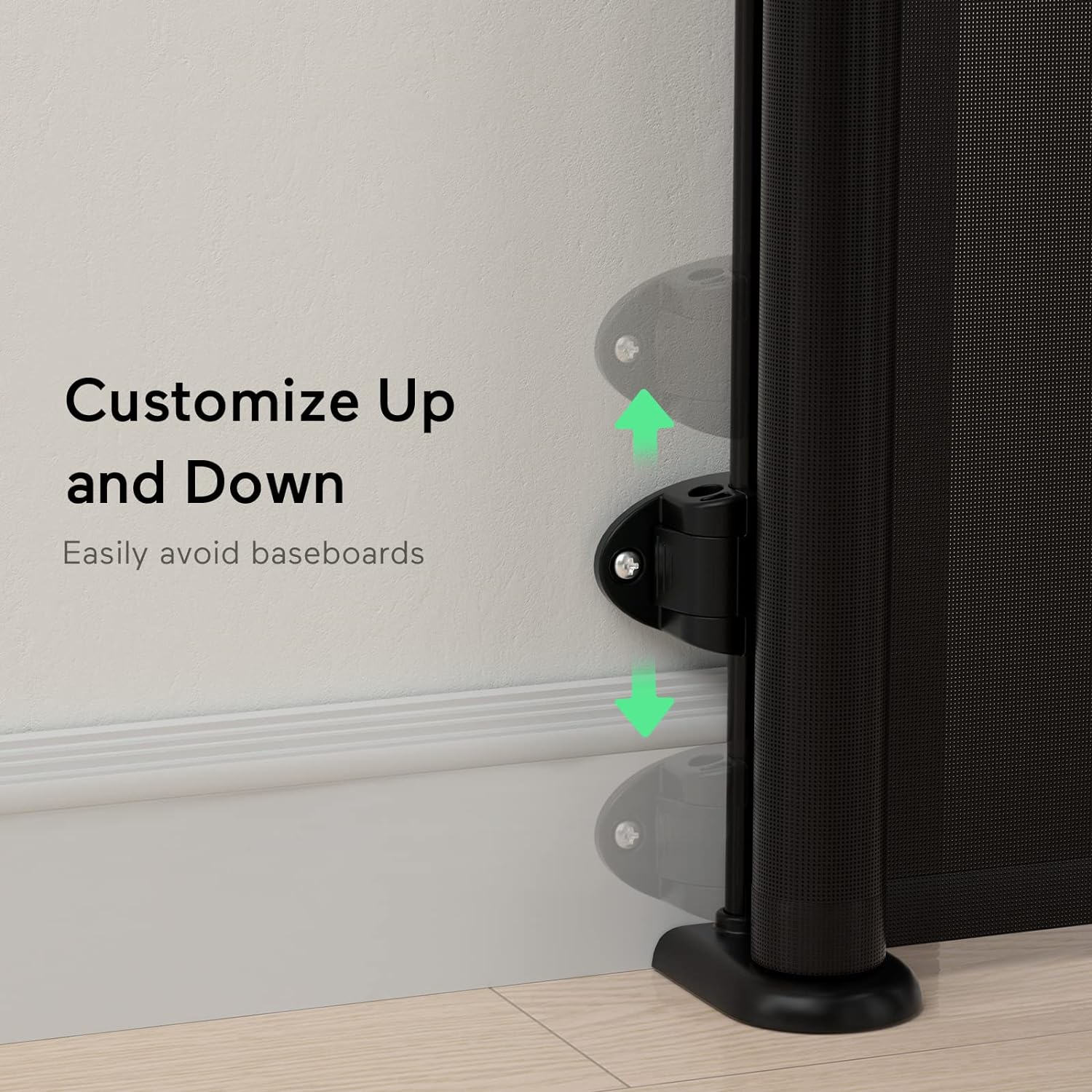 Momcozy Retractable Baby Gate, Mesh Baby Gate or Mesh Dog Gate, 33" Tall,Extends up to 55" Wide, Child Safety Gate for Doorways, Stairs, Hallways, Indoor/Outdoor