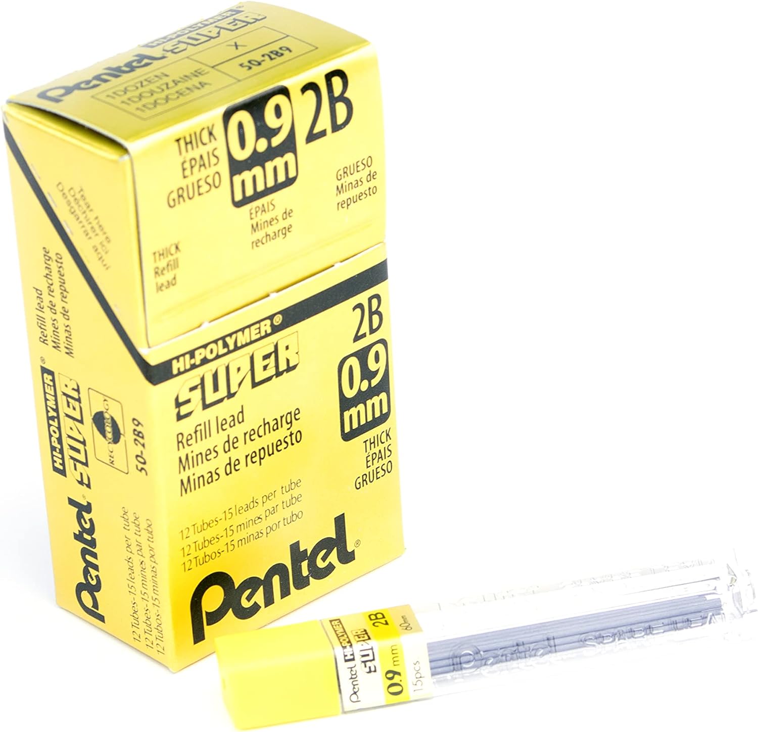 PENTEL OF AMERICA PENTEL HB SUPER HI POLYMER 0.9MM (Set of 12)