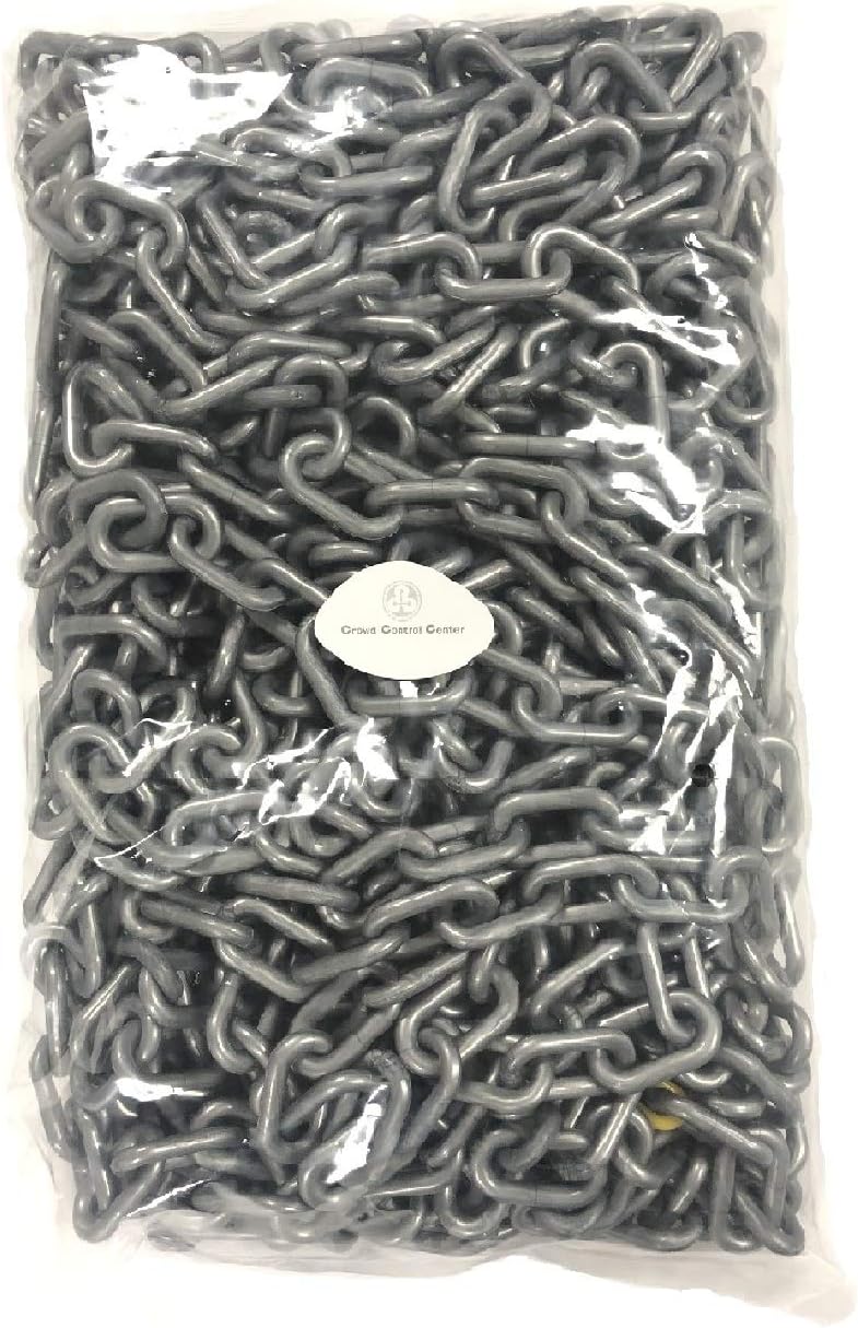 Plastic Decorative Safety Security Chain, Crowd Control Center (50', Black)