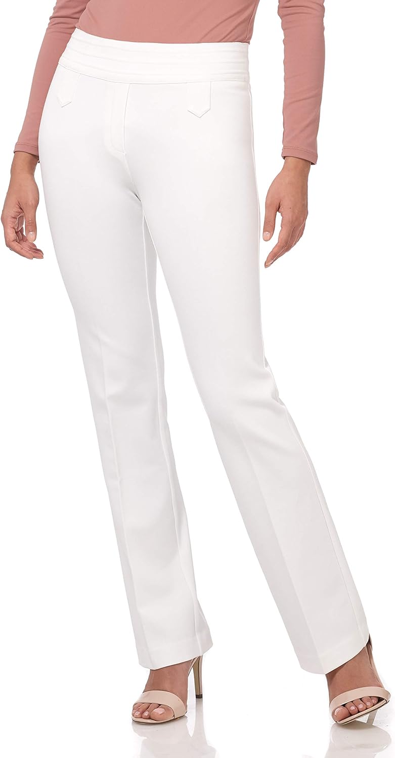 Rekucci Women's Secret Figure Pull-On Knit Bootcut Pant w/Tummy Control