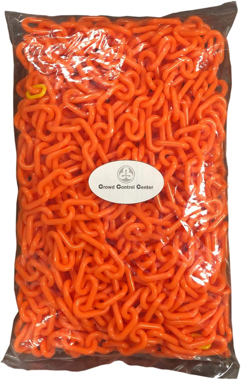 Plastic Decorative Safety Security Chain, Crowd Control Center (50', Black)
