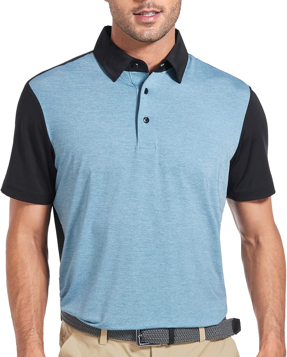 Mens Golf Shirts Dry Fit Short/Long Sleeve Moisture Wicking Athletic T-Shirt for Men Slim Fit Pack