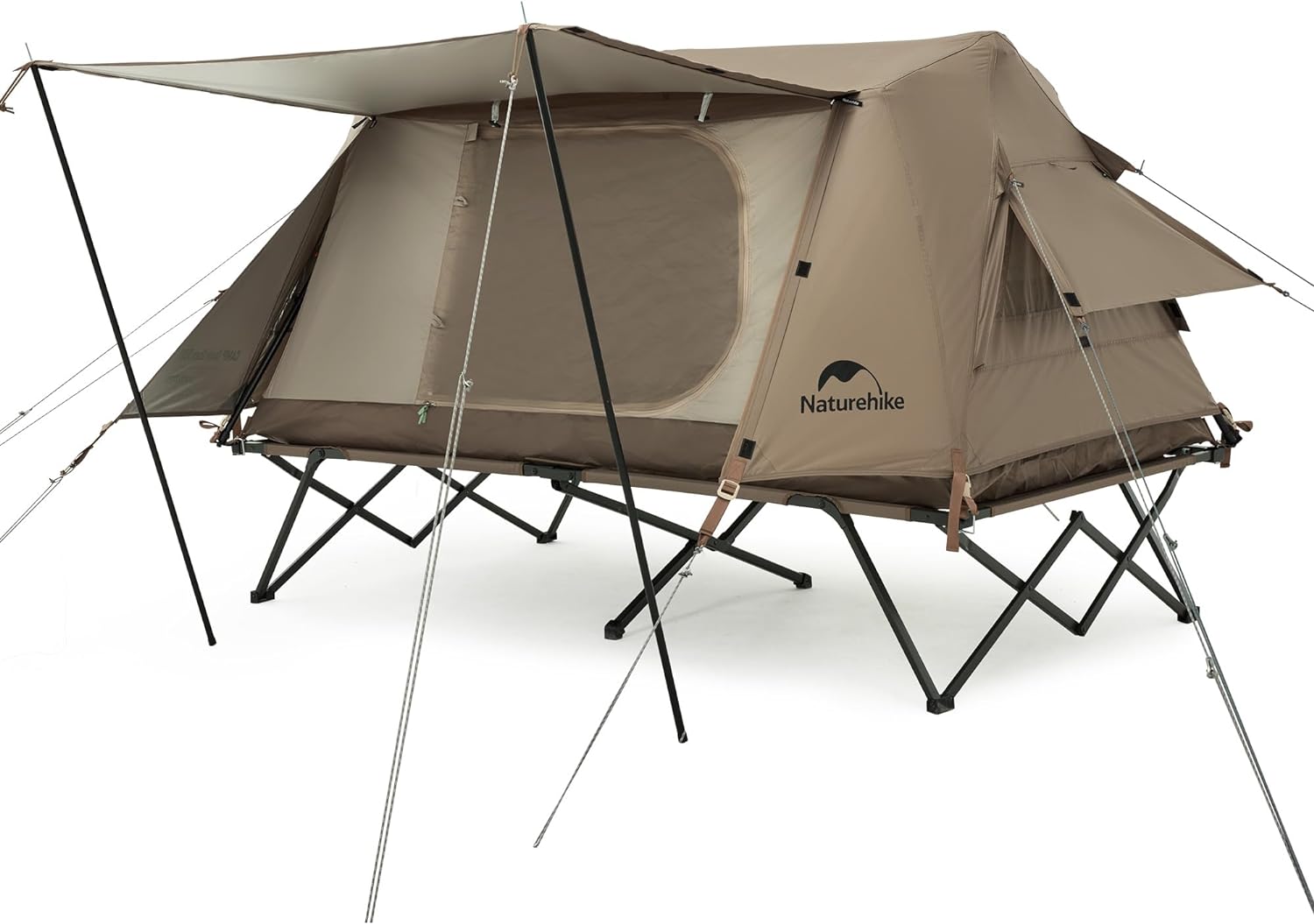 Naturehike Cot Tent for Camping,Easy Setup Pop up Tents for Camping, 1 Person 2 Person Camping Cot & Tent, Camping Bed, Tent with Rainfly