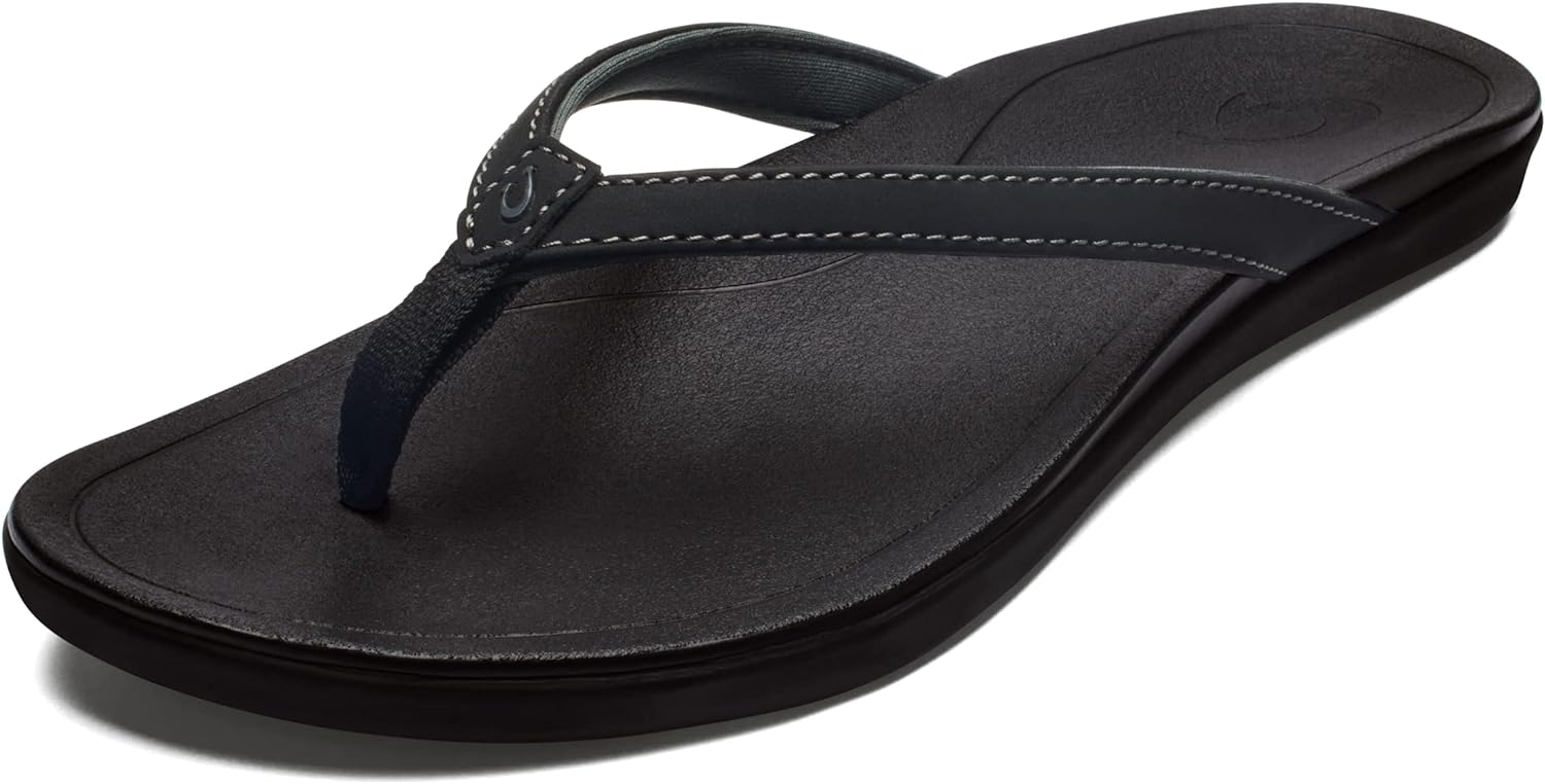 OluKai Ho'opio Leather Sandal - Women's Onyx/