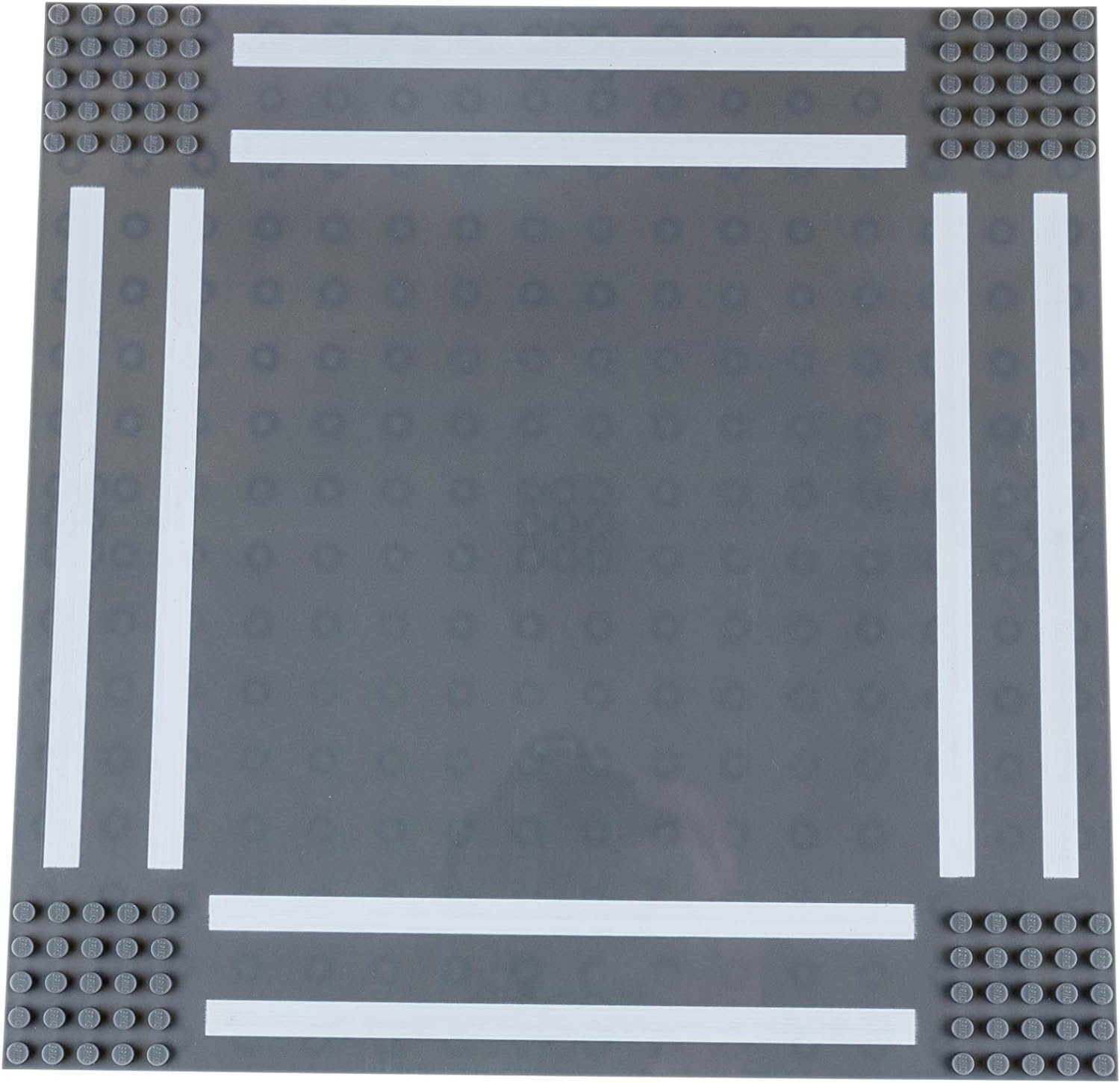 Road Baseplates 25cm x 25cm Building Brick Base Plate 100% Compatible with All Major Brands Building Bases for City Roads, Towns and Garages and More One Straight Road