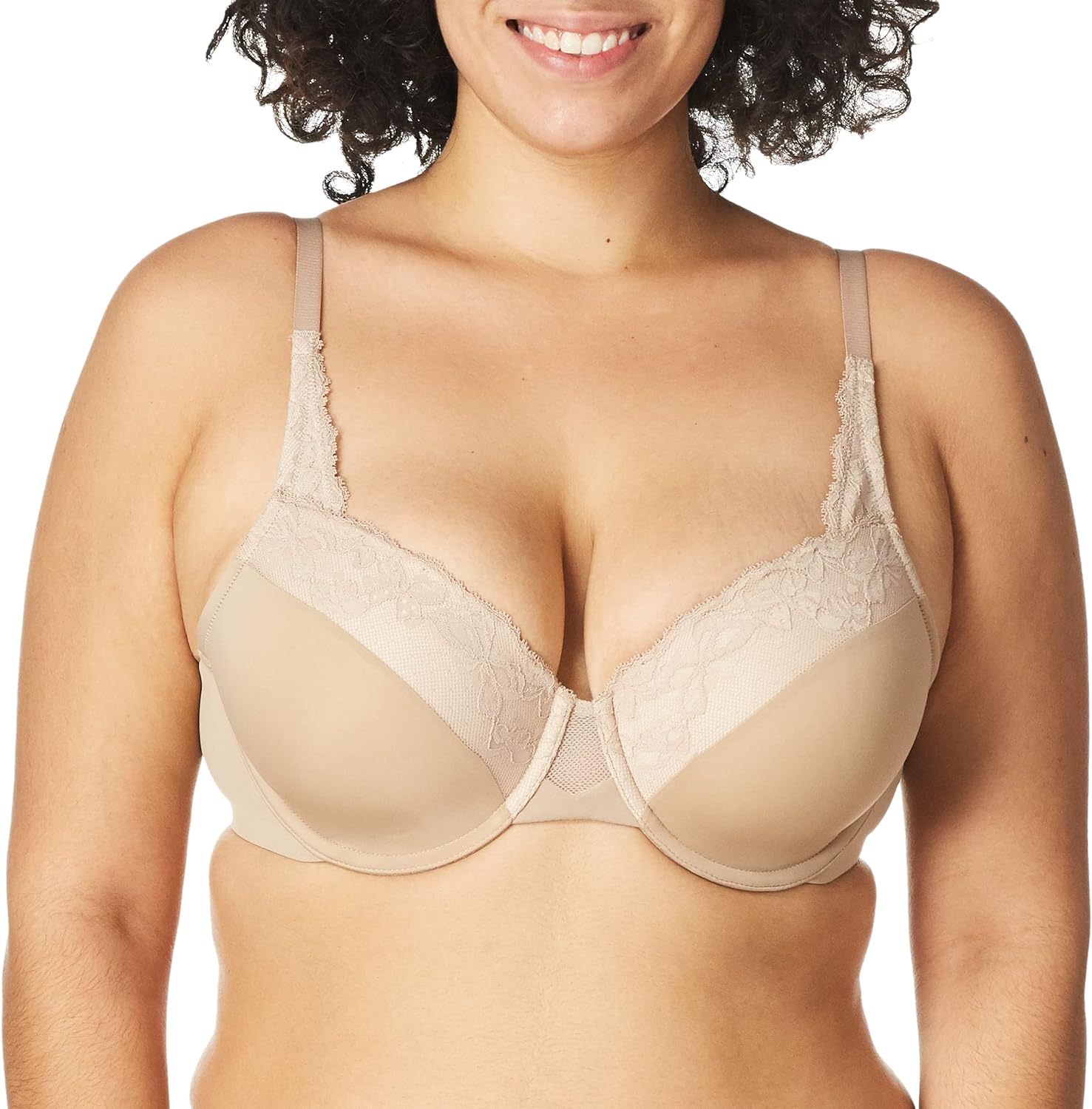 Olga womens Cloud 9 Underwire Contour Bra with Lace Bra